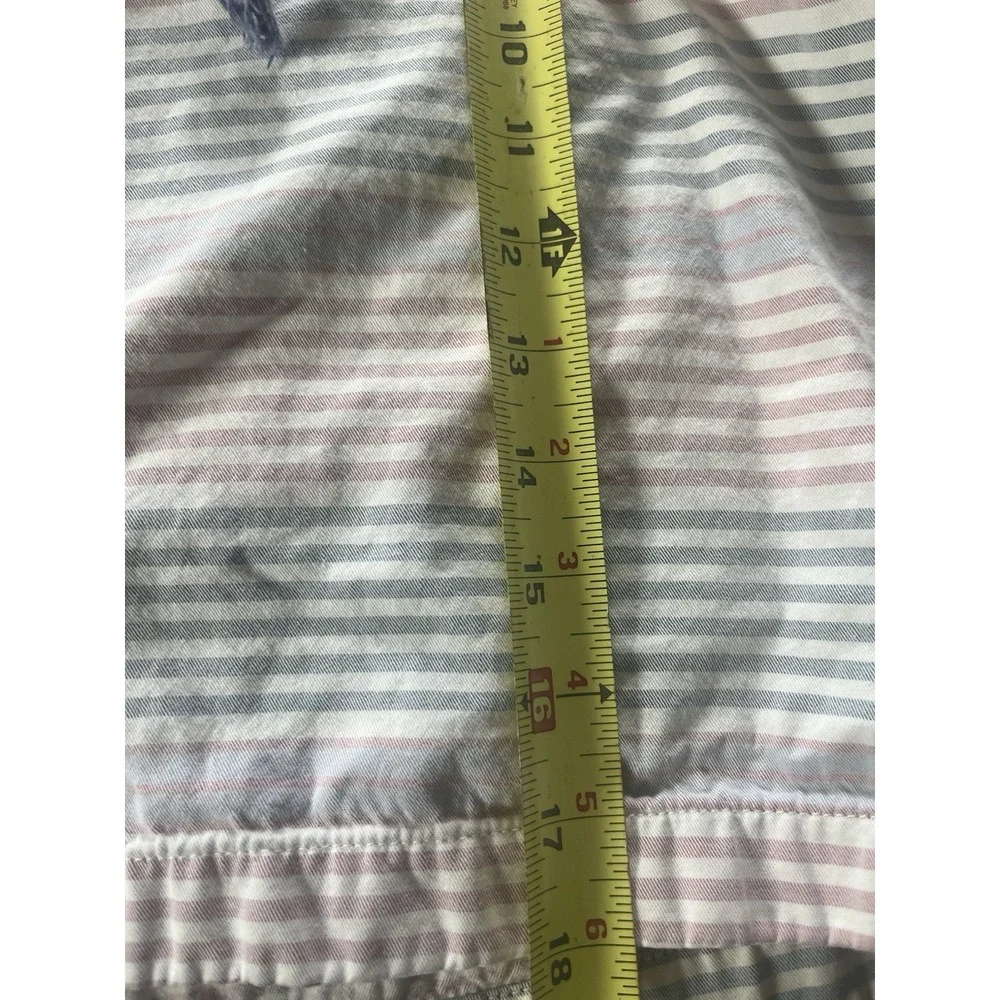 LL Bean Swim Trunks Mens 2XL Red White Blue Striped Pocket Stretchy